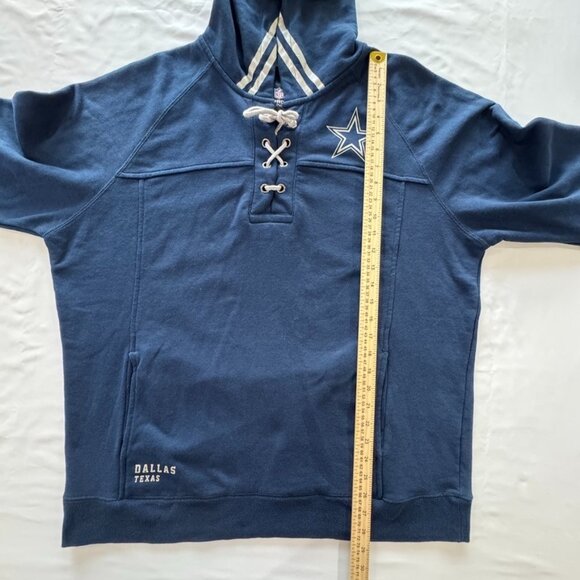 NFL Pro Line Dallas Cowboys Men's XL Blue Quarter String Hoodie - Picture 6 of 9